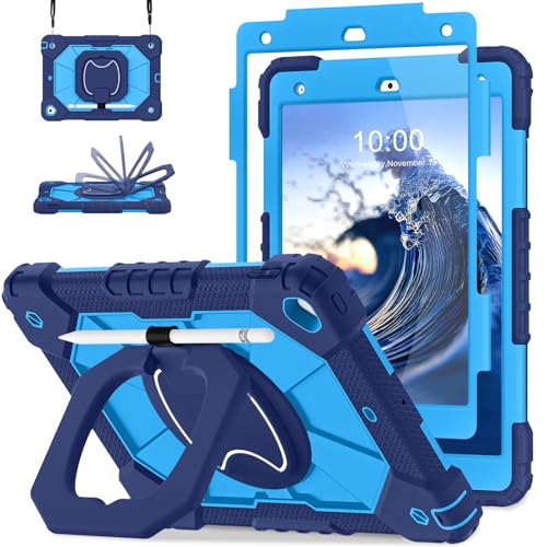 Image of Auizotl Case for iPad 9th /8th /7th Generation 10.2 Inch iPad Case 9th Generation with Screen Protector /Rotate Stand /Pen Holder,Military Grade Shockproof i Pad 9th /8th /7th Gen Cases,Navy Blue