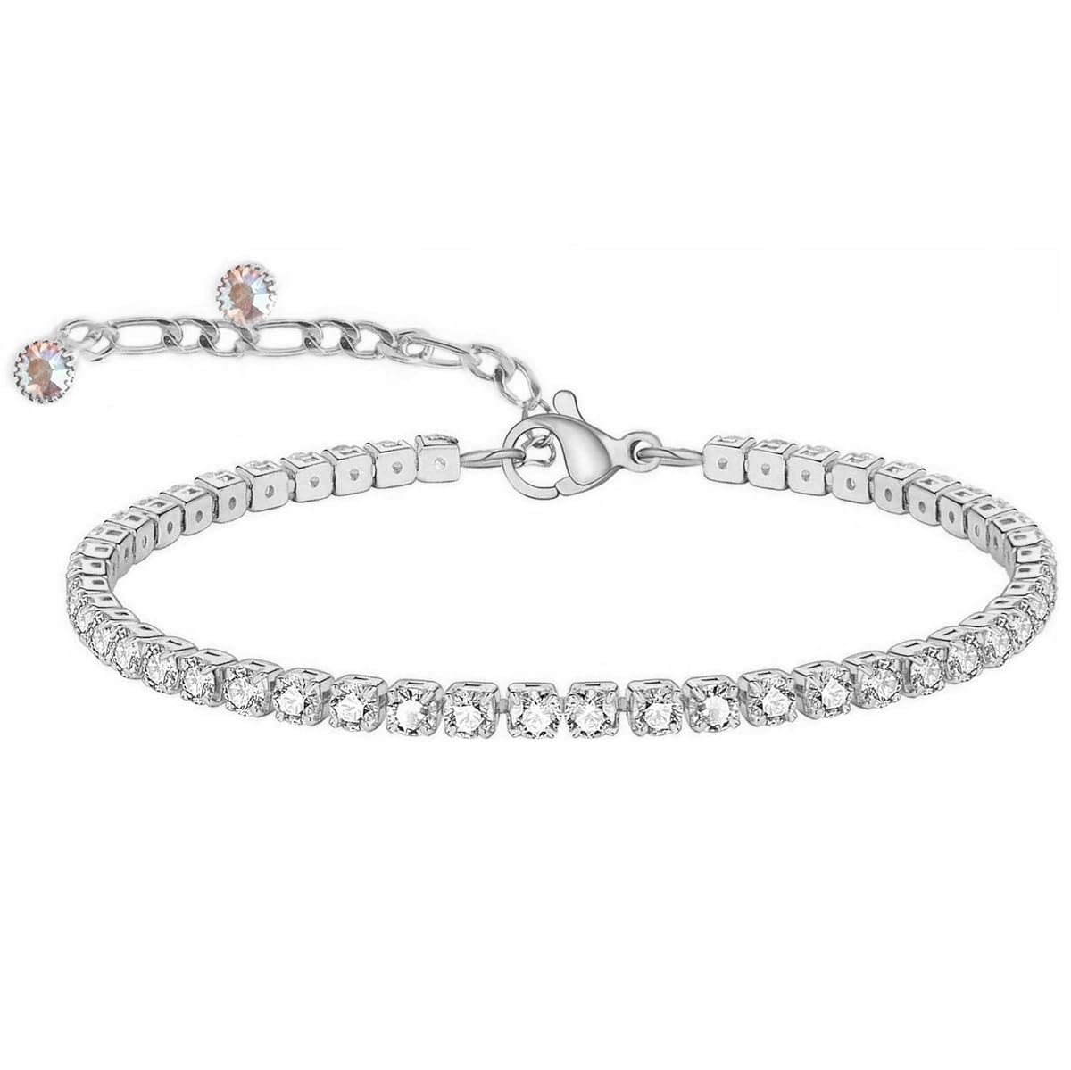 vama FASHIONS Adjustable Silver Plated AD Stones Tennis Bracelet Armlet for Girls & women.-picture-27