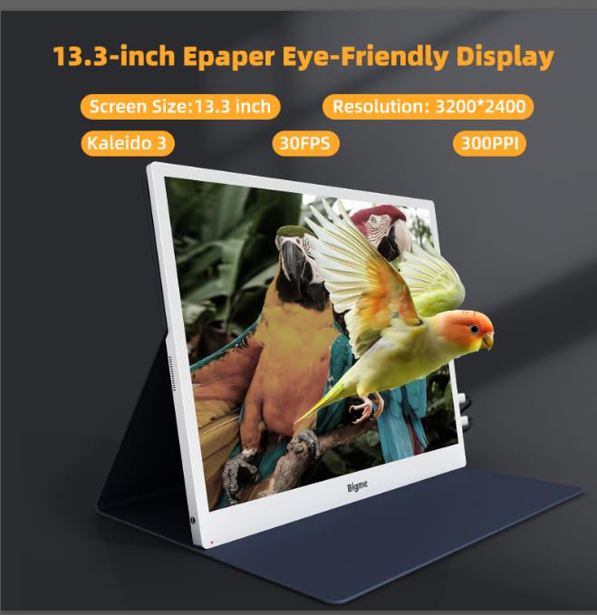 Image of Bigme B13 13.3-Inch Color E-Paper Monitor, Remote Control Laptop Screen Extender