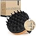Produktbild BAMBUA Kopfhaut Massagebürste - (Anti-Schuppen Effekt) Kopfmassage Bürste - Zur Kopfmassage beim Duschen - Premium Scalp Massager - Utensilienset Massage inkl. E-Book Gesunde Kopfhaut (Schwarz)
