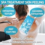 Sibba Korean Exfoliating Mitt 5 Pcs Exfoliator Washcloth Mitt Body Scrub Double Sided Gloves Bath Sponges Cleanser for Shower Spa Deep Bath Massage Dead Cell Remover Loofah Soap - Image 5