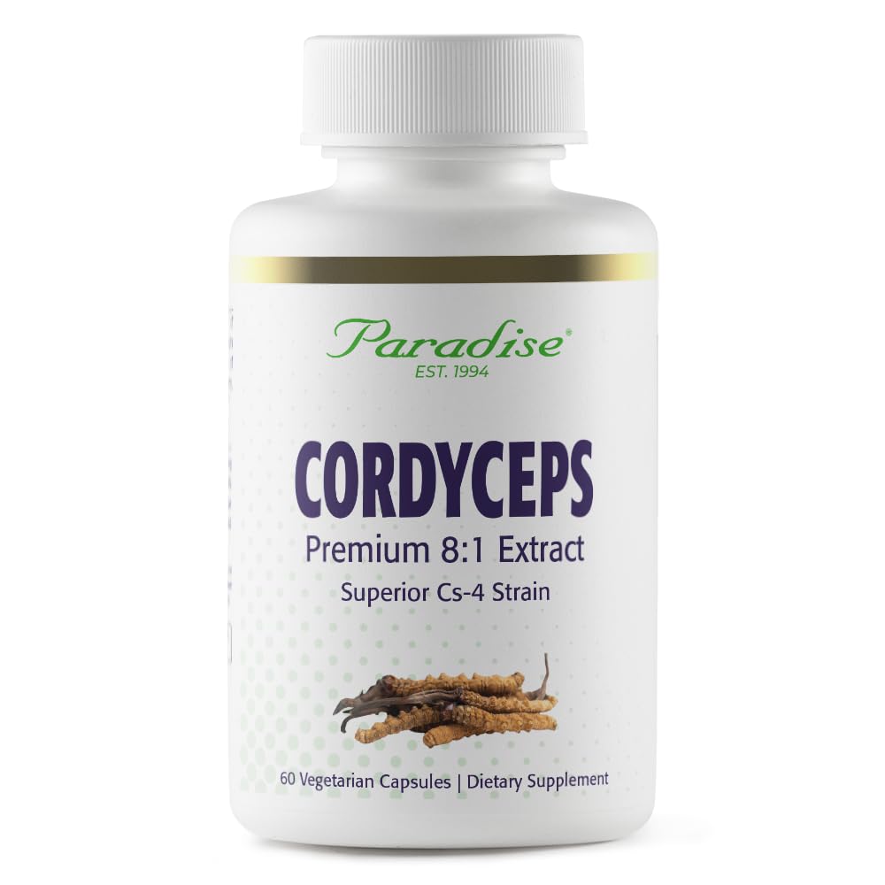 Paradise Herbs Tibetan Cordyceps (128936) -60 Vegetarian Capsules