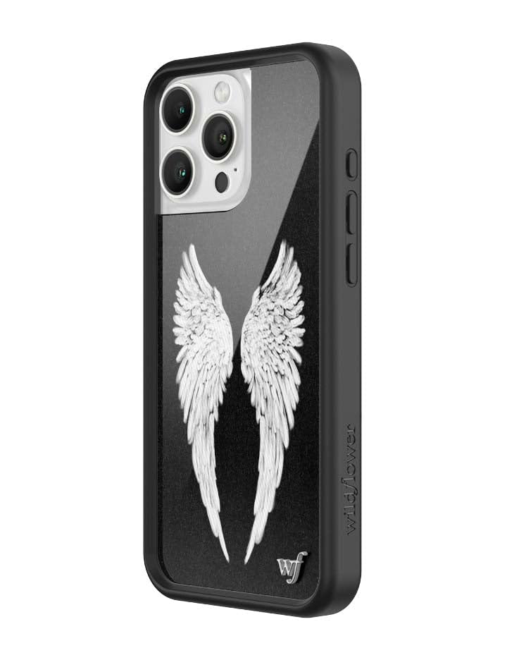Image of Wildflower Cases - Compatible with iPhone 16 Pro Max | Protective Black Bumper, 6.5ft Drop Test Certified, Women Owned Small Business | Angel Baby Black