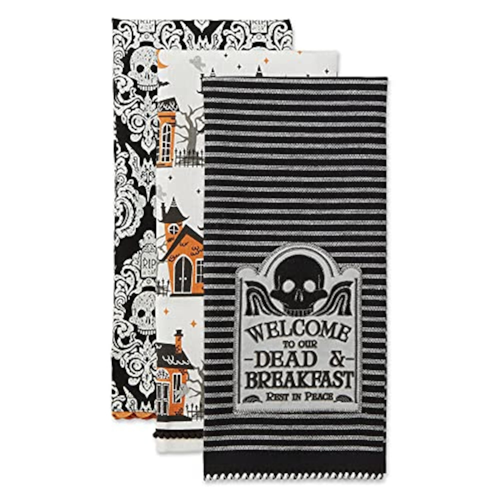 Halloween Collection Dishtowel Set, Embellished