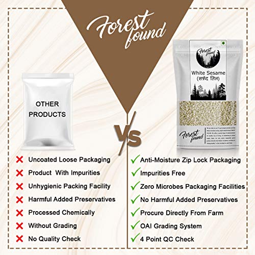Image of Forest Found Organic White Sesame Seeds /Safed Til | Fresh Crop & Nutritious