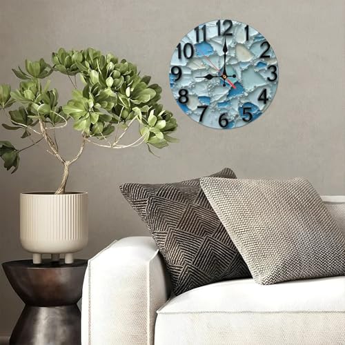 Reloj de pared redondo madera 10 pulgadas analógico miniatura 4