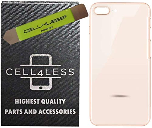 iPhone 8 Plus Back Glass Replacement Kit OEM Battery Door Replacement w/Adhesive & Removal Tool Compatible w/Apple iPhone 8 Plus Only (Gold)
