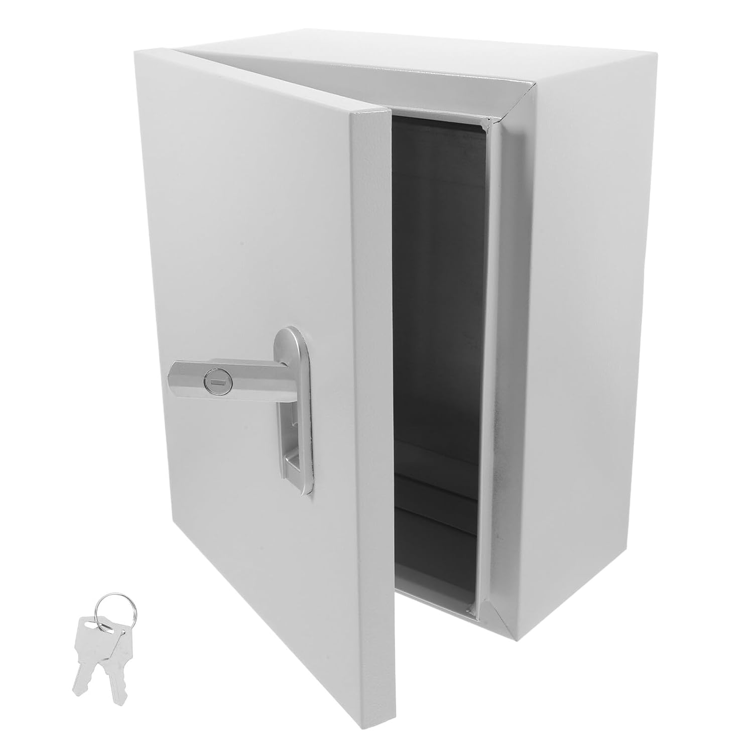 Small Metal Electrical Junction Box with Waterproof, 25x30x14cm Plastic Enclosure for Indoor Outdoor Panel, Weatherproof Control Cabinet for Electrical Accessories and Wiring