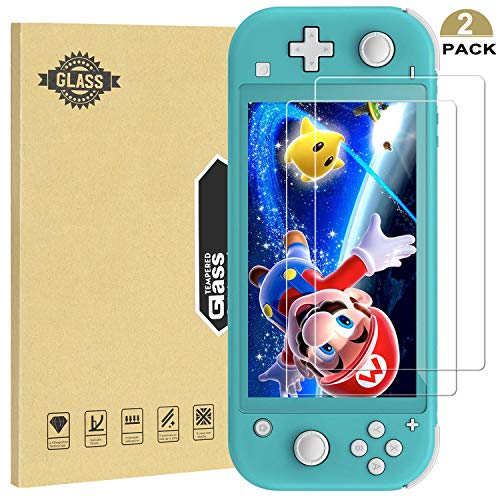 Bestico Protector de Pantalla para Nintendo Switch Lite 2019,Dureza 9H,Resistente a Los Arañazos, Alta Transparencia 99% (2 Piezas)
