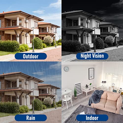 R-Tech 2Mp Tvi Turret Dome Camera With Matrix Ir Night Vision, 4-Inch Security Analog Camera, Ip 67 Outdoor Weatherproof, Full Metal Housing, 4-In-1 Ahd/Cvbs/Cvi/Tvi - 2.8Mm Fixed Lens #TOP5