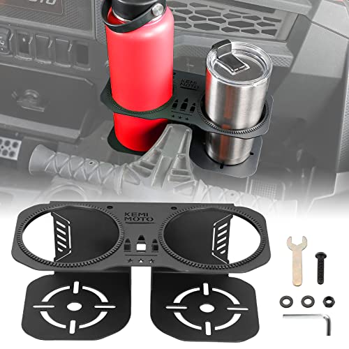 KEMIMOTO Upgraded Shockproof Anti-Spill Rubber Drink Holder for UTV Passenger Grab Bar Compatible with 2008-2023 Polaris RZR XP 1000/ XP Turbo/RZR 800/ RZR 900/ RZR 570/ RZR 200 Fits 18-40oz Cups