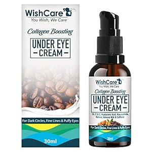 WishCare Collagen Boosting Under Eye Cream For Dark Circles & Wrinkles – Enriched With Caffeine, Almond Milk, Vitamin C…