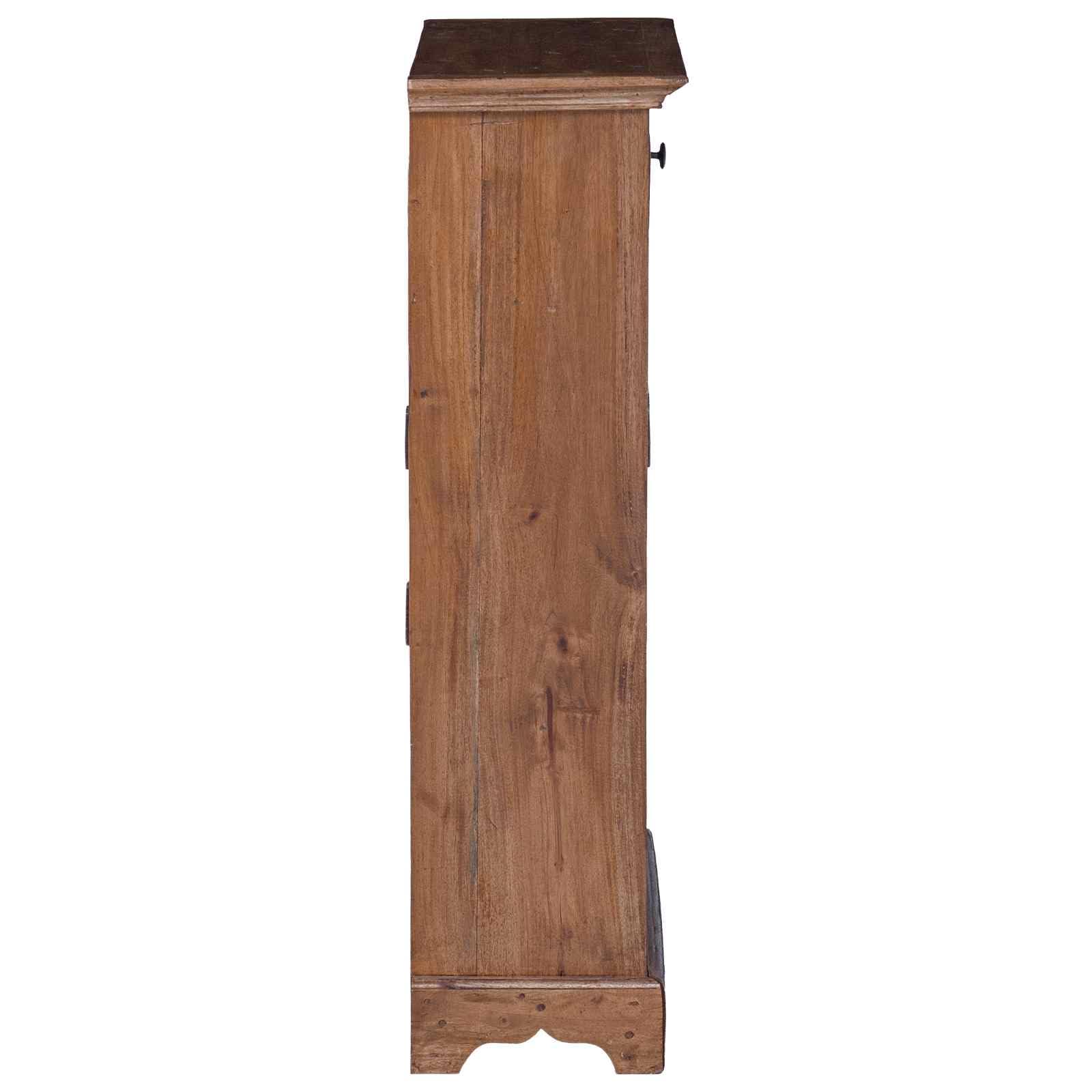Portabottiglie in legno massiccio di mogano, 55 x 23 x 85 cm