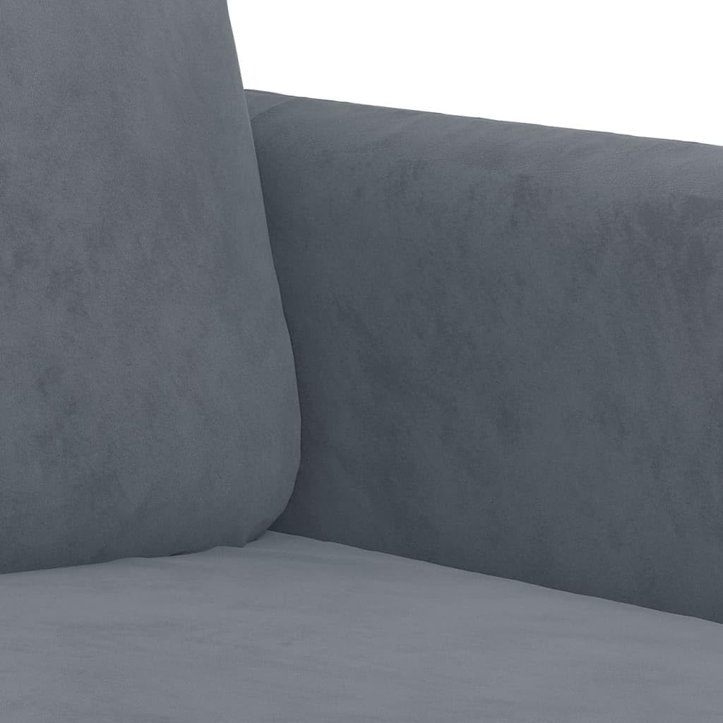 vidaXL Sofá de 3 plazas Terciopelo Gris Oscuro 180 cm