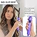 Herstyler Grande Ceramic Tapered Curling Wand - 1 inch Dual Voltage with Negative Ions for Long and Short Hair (Purple)
