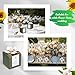 Affrolling 50 Pcs Wedding Favor Boxes with Thanks Card Square Flower Candy Boxes Paper Bridal Gift Box for Guests Wedding Bridal Shower Birthday Party Anniversary(Green)