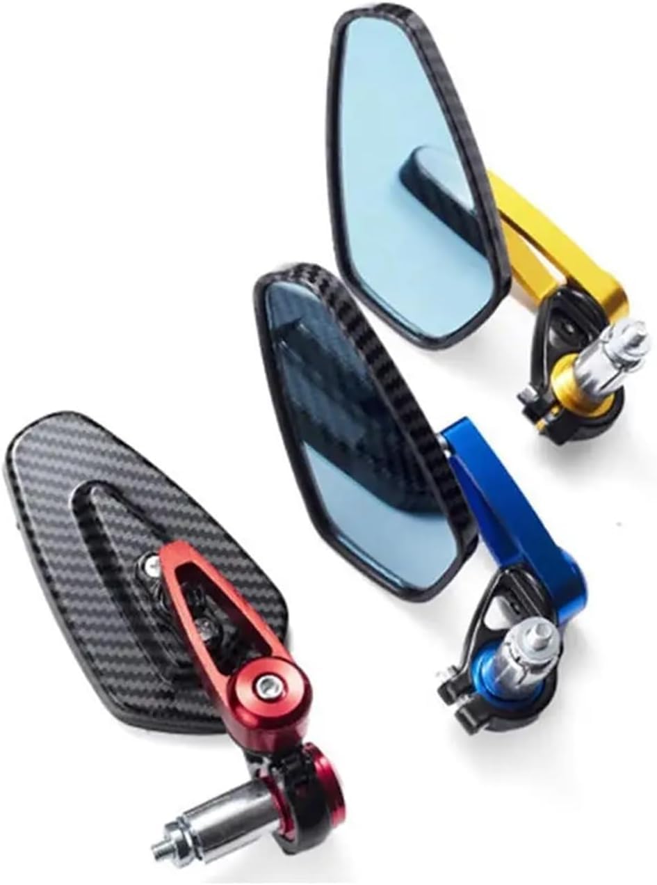 shengyi Accessori Moto Specchietto retrovisore for, modello in fibra di carbonio, specchio for manubrio, specchietto retrovisore invertito modificato, accessori for moto Specchietti Moto(Red)