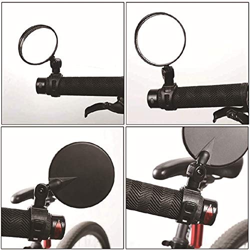 Lomodo 4 Pieces Bicycle Rear View Mirrors Bike Cycling Adjustable Mirrors Rotatable Handlebar Mounted Plastic Side Convex Mirror For Mountain Road Bike In 2 Size (3 Inch And 2.28 Inch) #TOP1