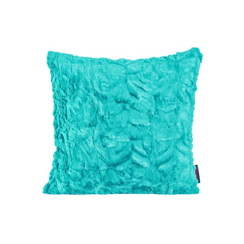 MAGMA Fluffy Kissenhülle ca. 40x40 cm kuschelweicher Kissenbezug Dekokissen in Felloptik Farbe: Türkis