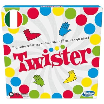 Hasbro Gaming Twister - Juego en Caja, Incluye 1 Alfombra Twister, 1 Rueda e Instrucciones, versión 2020 en Italiano, Multicolor | Ya disponible en tu tienda friki favorita! En mundofriki.es!