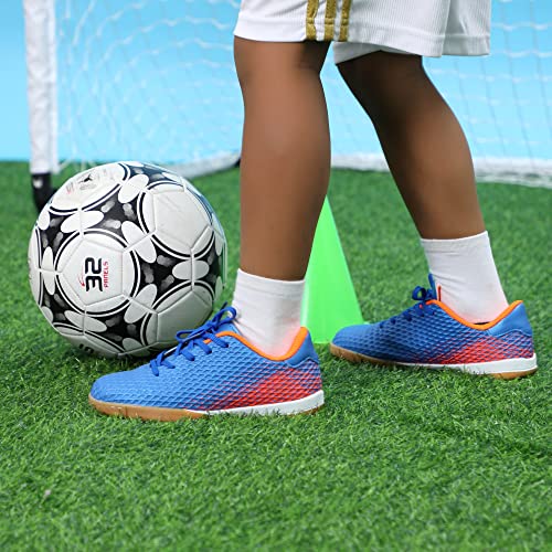 Hawkwell Unisex-Child Athletic Lace Up Boys Girls Indoor Trainer Soccer Shoe (Toddler/Little Kid/Big Kid)2
