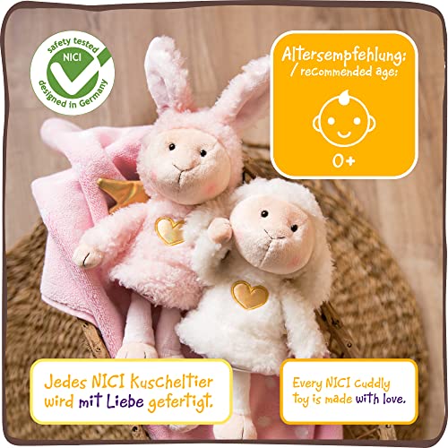NICI Kuscheltier Schutzengel La La Lammie 30cm mit goldenem Herz & Flügeln in Geschenkbox – Schaf-Engel Plüschtier für Mädchen… – Ansicht 4