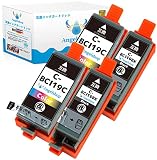 【Angelshop】 BCI-19 (BK/CLR) ブラック２本+カラー２本 合計４本セット キヤノン 用 互換 インクカートリッジ 【 プリンター インク 】 残量表示機能付 ICチップあり【安心の1年間見守り】