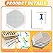 Hexagon Cork Bulletin Board Tiles 10 Pack 12'' x 10'' Adhesive Small Cork Board, Cute Pinboard with 35 Colorful Pins Small Cork Boards for DIY Office Home Classroom Decor Supplies