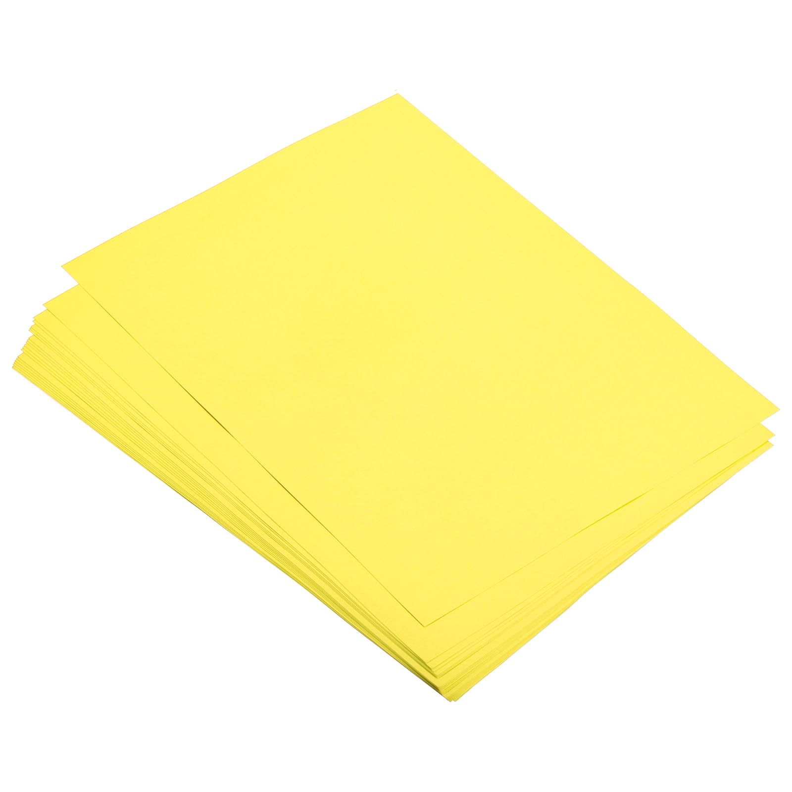 sourcing map 100 Sheets Colored Copy Paper 8.3 Inch Printer Paper 80gsm Bright Yellow for Office Printing, Document Copying, Invitations, Forms, Art Projects — image 1