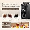 Coffee Maker with Grinder, Programmable Hot and Cold Coffee Maker with 22 oz Glass Carafe, Adjustable Fully Automatic grind and brew Coffee Machine with Timer, Black Americano Iced Coffee Machine #1