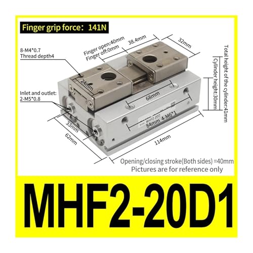 Vérin de préhension MHF2-20D1 double effet pour outillage de machine - 3