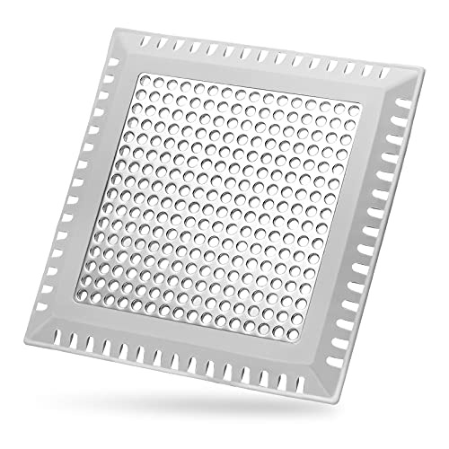 TOYHUYI Shower Drain Hair Catcher/Drain Protector/Flat Shower Drain Cover for Bathroom Floor Drain/No Rust (4 inch)