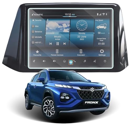 Image of Car Screen Protector for Maruti Suzuki Fronx |2023 - Running| - 9 Inch, Anti-Scratch, Easy Installation, Clear Touchscreen Guard, Infotainment System Protection (Not a Tempered Glass)