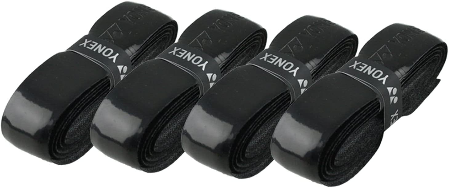 Yonex Hi Soft GRAP Synthetic Replacement Grip - Tennis/Squash / Badminton - Pack of 4 - Black
