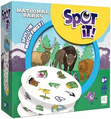 Spot It! National Parks, A Think Fast Quick Reflex & Perception G...