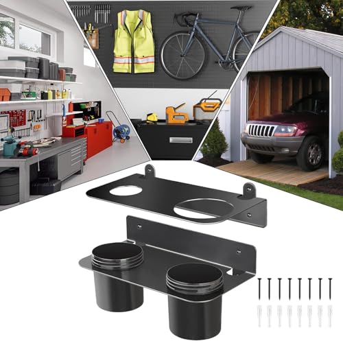 Soporte para embudos de pared con dos tazas extraíbles de drenaje 4
