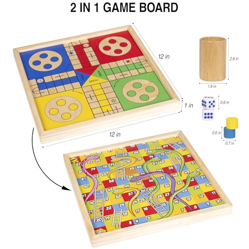 Juego de Mesa 2 en 1 Ludo y Serpientes y Escaleras miniatura 3