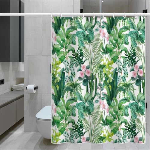 Rideau douche 200 x 220 cm polyester rideaux salle de bain avec crochets - 3