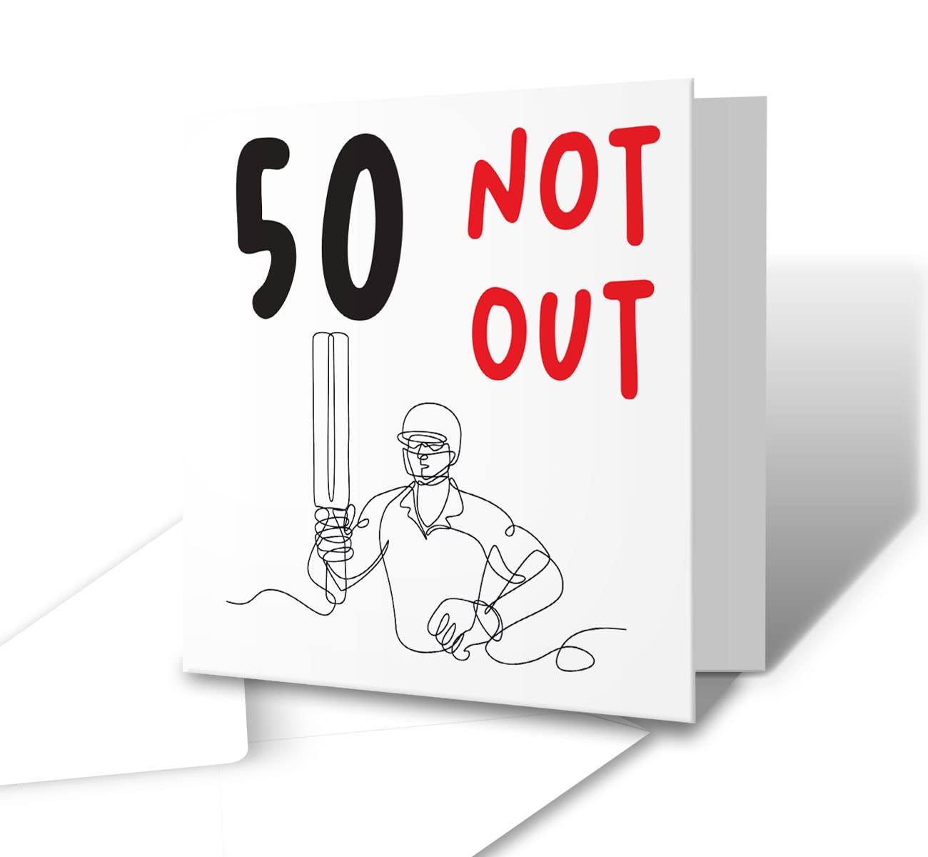 The Victorian Printing Co - 50 Not Out - Birthday Greetings Card
