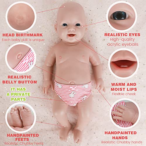 Muñeca Reborn de Silicona de 20 Pulgadas IVITA miniatura 3