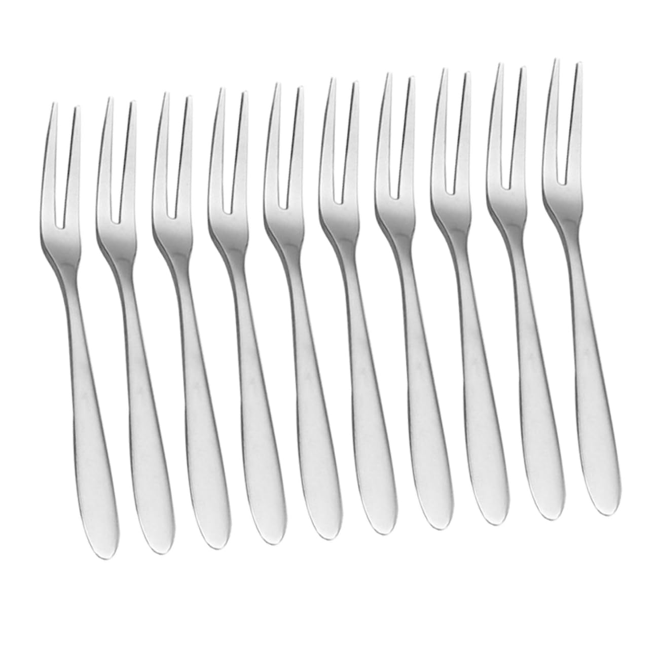 OFFSCH 12pc Fruit Fork Set Salad Fruit Forks Gourmet Party Stainless Steel Cutlery Elegant Tableware for Wedding Restaurant