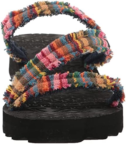MUK LUKS Women's Wave Riptide Sandals, Multi Stripe, 8 | Image 1
