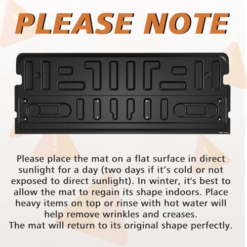 Image of TripleAliners Truck Mat Compatible with 2021-2026 Ford F150 Accessories, Tailgate Mat Custom Fit All Weather Protection Pickup Liner, Not Fit Work Surface /Pro Access Tailgate