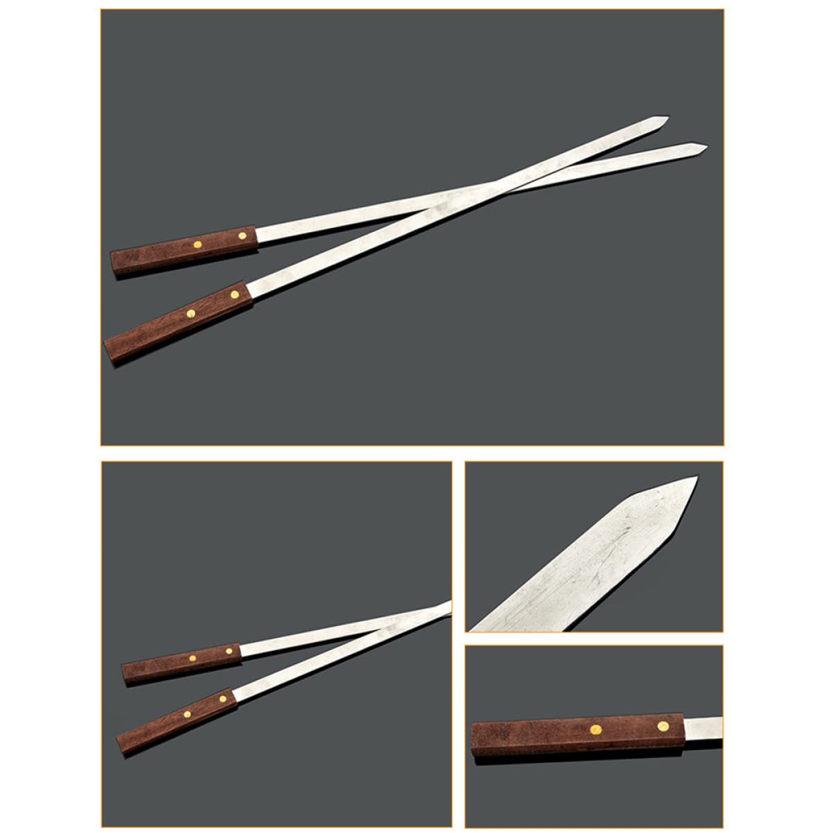 5 pezzi bastoncini per grigliare spiedini per grigliare in metallo carne gamberetti grigliare spiedini per kabob spiedini per grigliare spiedini per grigliare barbecuecarne bastoncino spiedino per b
