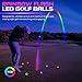 KINGTOP RainbowFlash Glow in The Dark Golf Balls - Multicolor Flashing LED Golf Ball Light up Backyard Putting Green, 10-Minute Reset Timer - with Glow Tees and Organizer Bag for Night Golfing