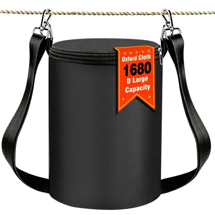 Premium zippered peg bag, large peg bag with shoulder strap and hanging hook; made from 1680D Oxford fabric, this waterproof peg bags can hold up to 400, Organizing Indoor and Outdoor Clothes Pins
