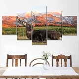 5 Pieces Murale Salon Decoration Multi Panneau 5 Parties Peinture Impression sur Pieces Toile Cathédrale de l'église Tableaux Cadre Moderne Decor Art Image Murale Cadeau Créatif