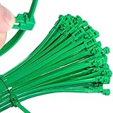 Mgctolbox Kabelbinder Set Grün 100 Stück 300mm Kabelbinder Wiederverschließbar UV-beständig für Innen- und Außenbereich, Wohnen, Gartenbau, Festival