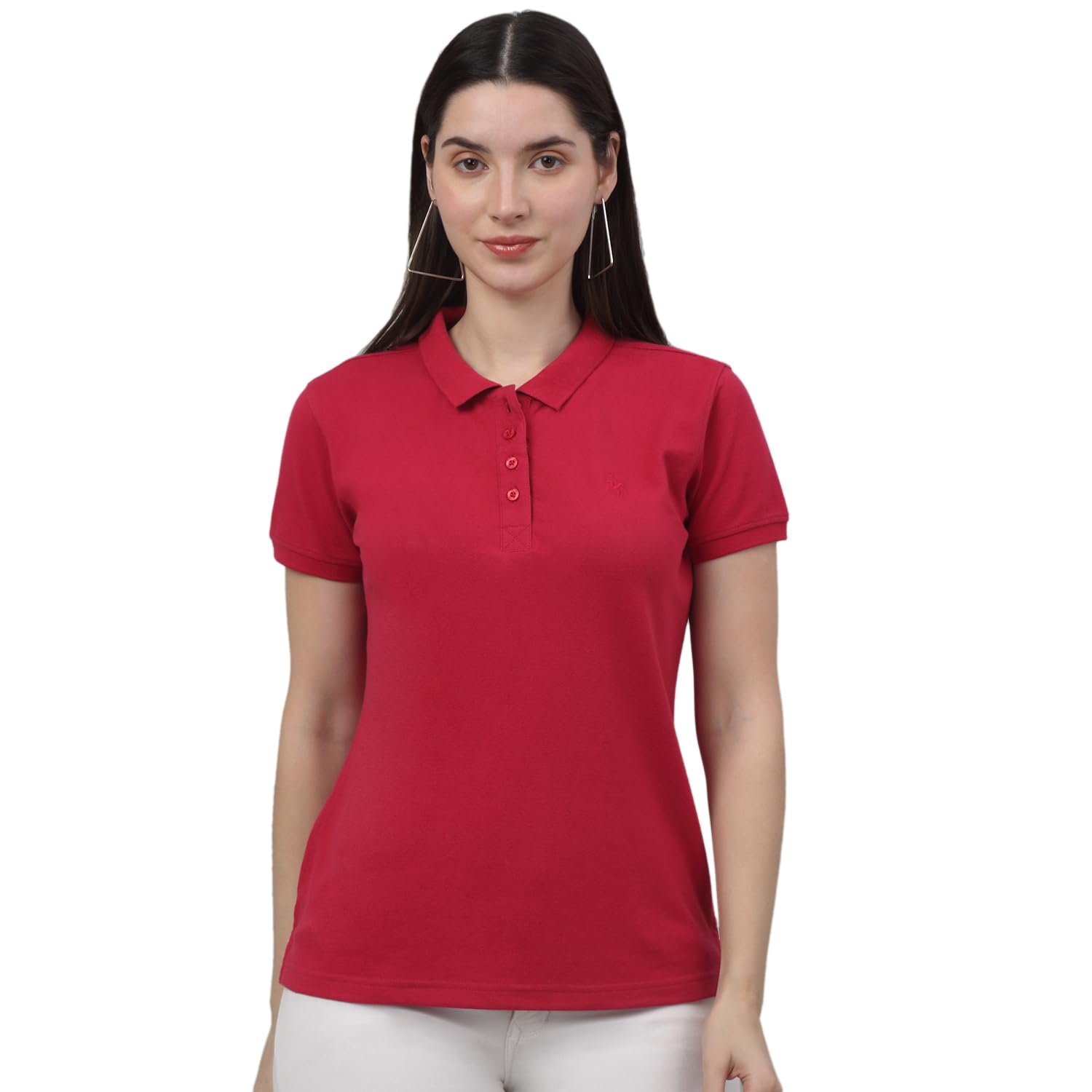 cantabil Women's Solid Regular Fit T-Shirt-picture-42