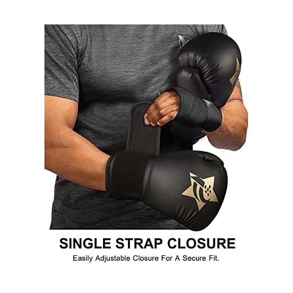 Boxing-Gloves-for-Men-Women-Kickboxing-Bagwork-Training-Gloves-Muay-Thai-Style-Punching-Bag-Mitts-Fight-GlovesBlack-10-Oz Boxing Gloves for Men & Women, 10 OZ Boxing Gloves Kickboxing Bagwork Training Gloves, Muay Thai Style Punching Bag Mitts, Fight Gloves(Black, 10 Oz.)